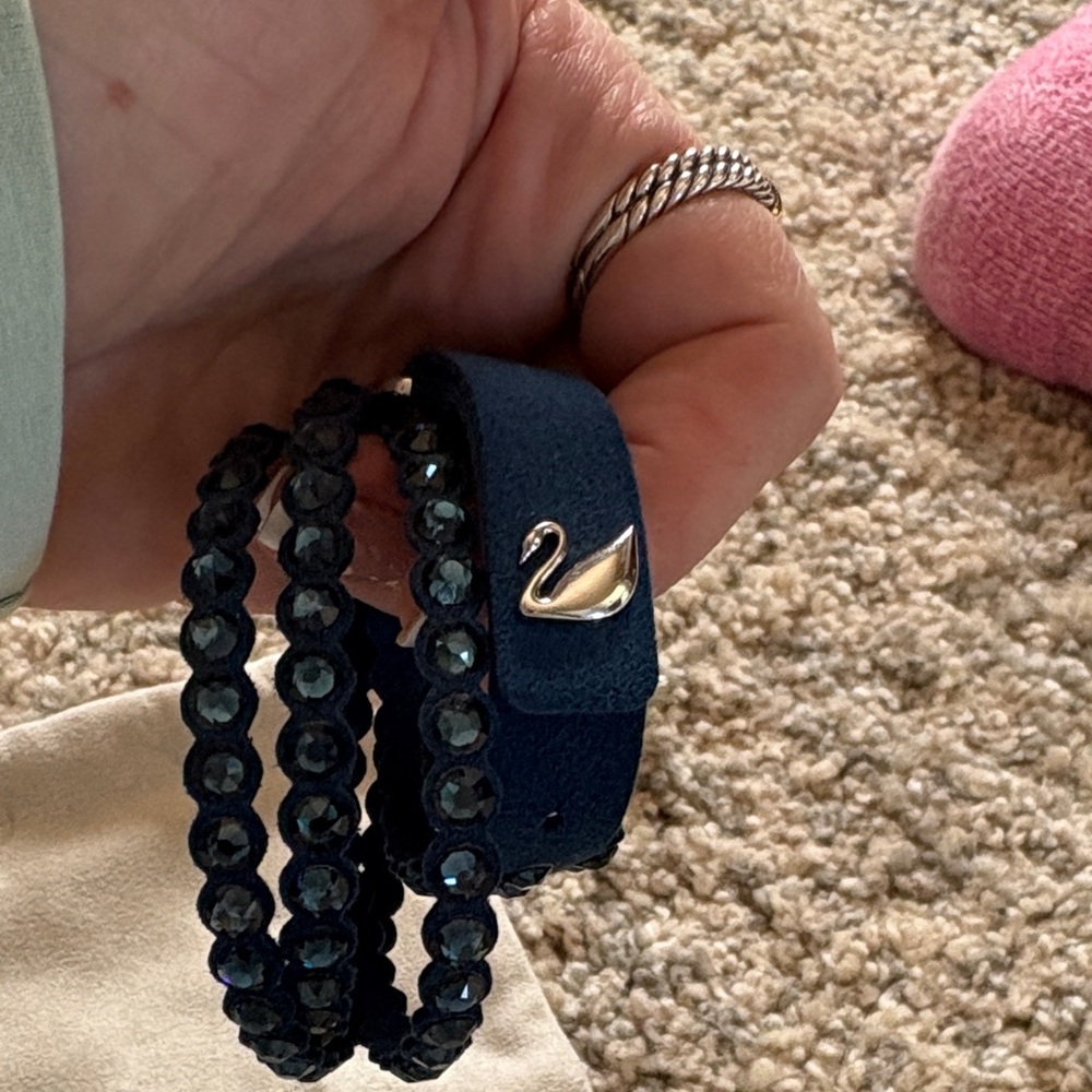 Swarovski Dark Blue Crystal Bracelet Set - Picture 2 of 3